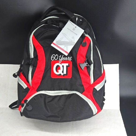 NEW Victorinox QT Quik Trip 60 Years Anniversary Black and Red Backpack - Picture 1 of 12